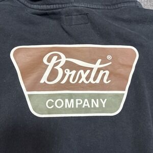 Brixton Hoodie‎ Mens Small Black Pullover Big Logo Skatewear Skateboad Surf